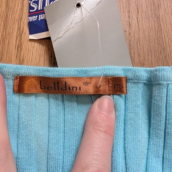 Nwt Women's Belldini Teal Sleeveless Athletic Tank Top Size Petite Small - Picture 2 of 3